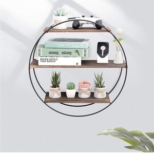 Circle Wall Floating Shelves 3 Tier